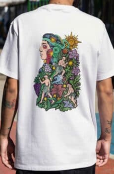 Maya t shirt : Xipe Totec multicolore