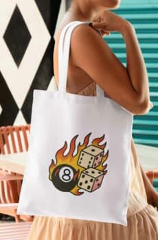 Y2K tote bag design : billard