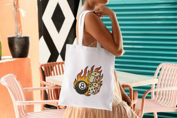 Y2K tote bag design : billard