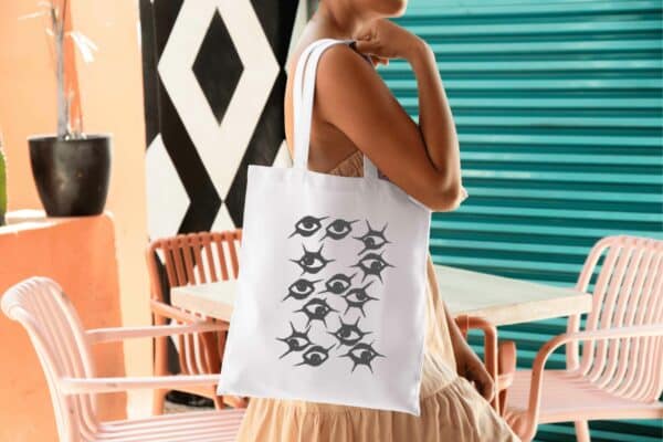 Y2K bag : tote bag oeil