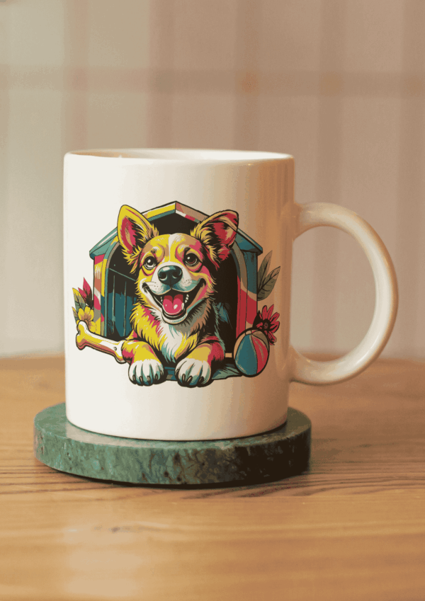 Couleur pop art : mug chien
