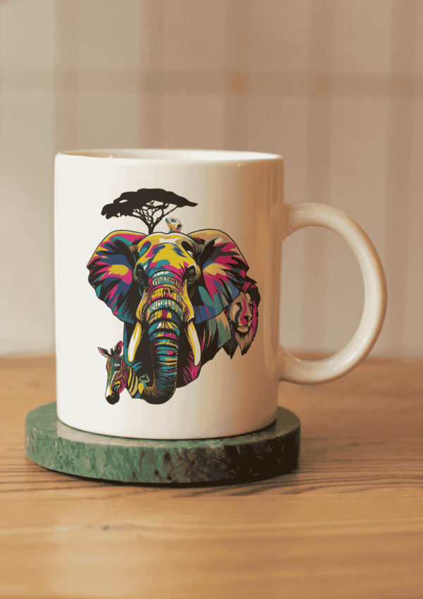 Pop art tasse : savane