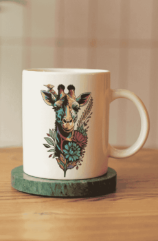 Pop art girafe : mug