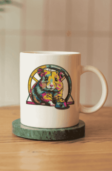 Animaux pop art : mug hamster