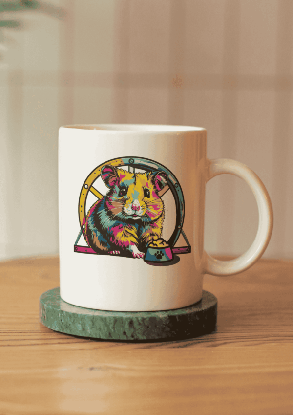 Animaux pop art : mug hamster