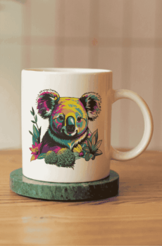 Pop art mug : koala