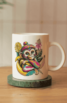 Mug pop art : singe