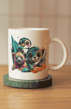 Pop art original : mug animaux polaires
