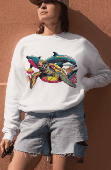 Pull pop art : animaux marins