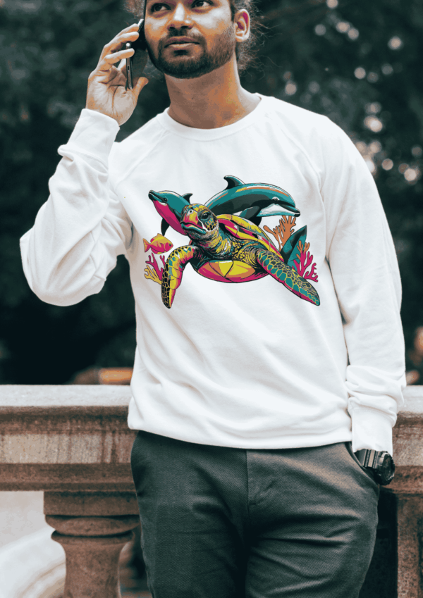 Pull pop art : animaux marins – Image 3