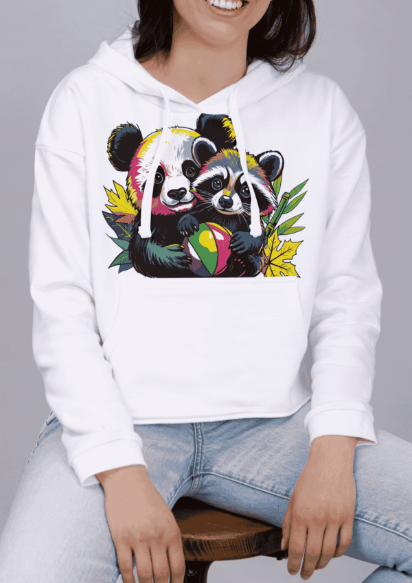Pop art impression : sweat a capuche panda – Image 4