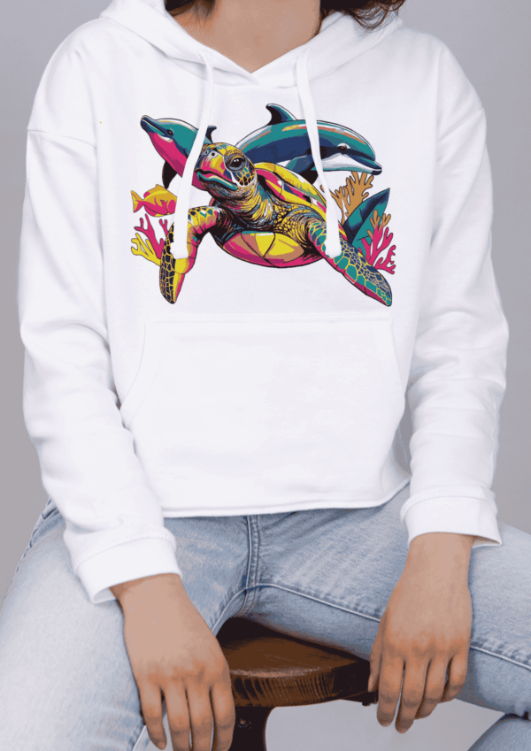 Sweat pop art : animaux marins – Image 3