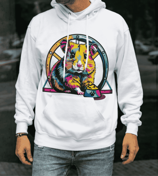 Mode pop art : sweat a capuche hamster