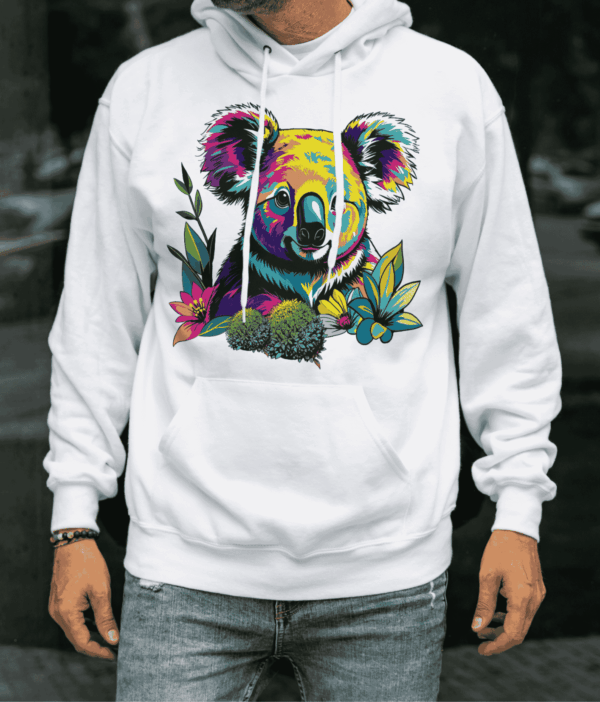 Pop art creation : sweat a capuche koala – Image 2