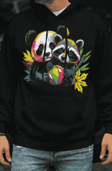 Pop art impression : sweat a capuche panda