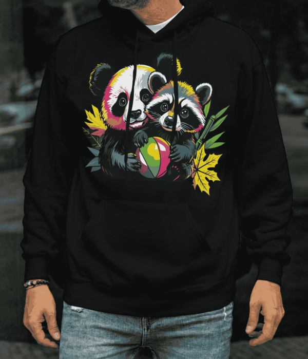 Pop art impression : sweat a capuche panda