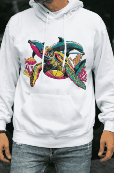 Sweat pop art : animaux marins