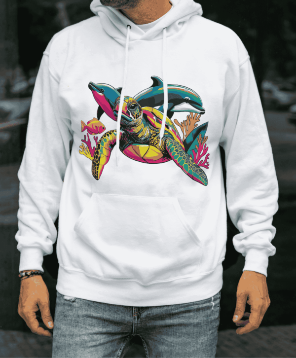 Sweat pop art : animaux marins