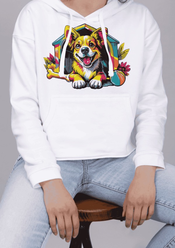 Outfit pop art : sweat a capuche chien – Image 3