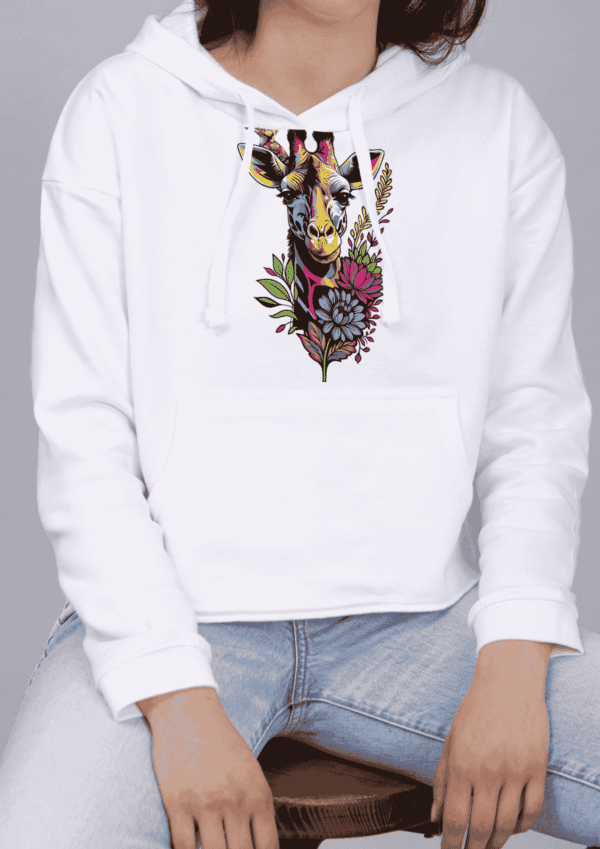 Pop art vetement : sweat a capuche girafe – Image 3