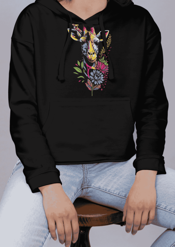 Pop art vetement : sweat a capuche girafe – Image 4