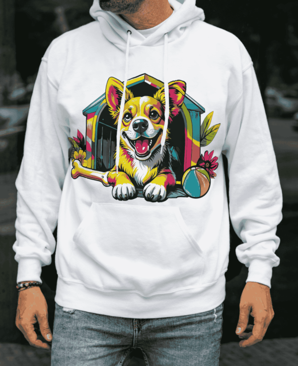 Outfit pop art : sweat a capuche chien
