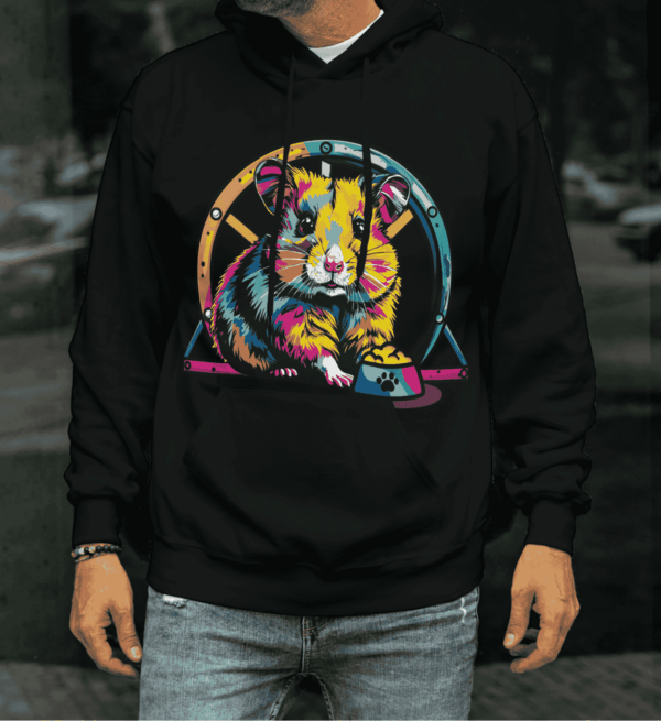 Mode pop art : sweat a capuche hamster – Image 2