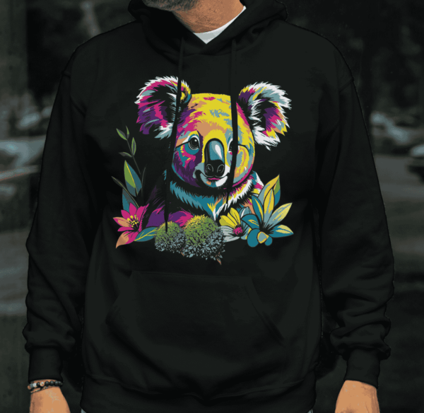 Pop art creation : sweat a capuche koala