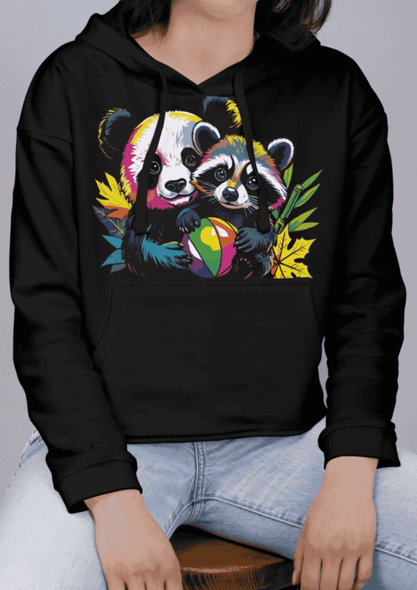 Pop art impression : sweat a capuche panda – Image 3