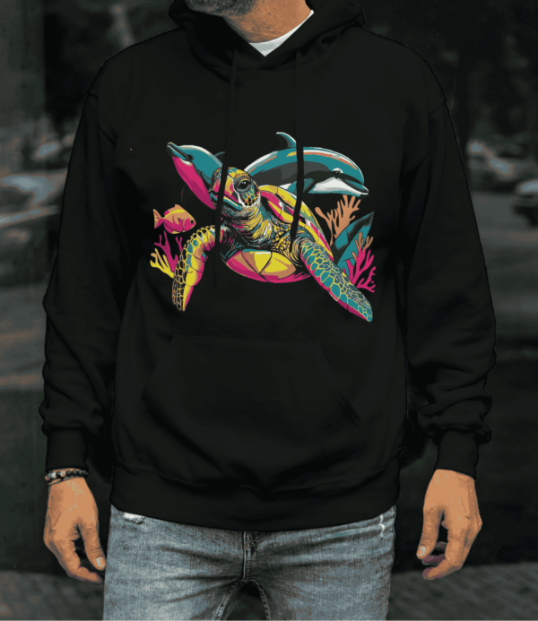 Sweat pop art : animaux marins – Image 2