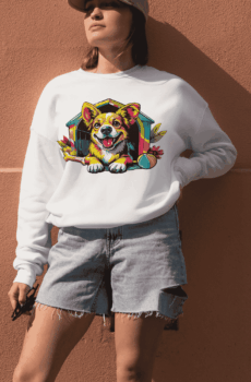 Cadeau pop art : pull chien