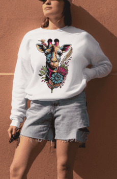Idée cadeau pop art : pull girafe