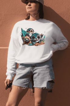Pop art style : pull animaux polaires