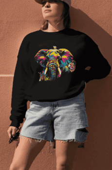 Dessin pop art animaux : pull savane