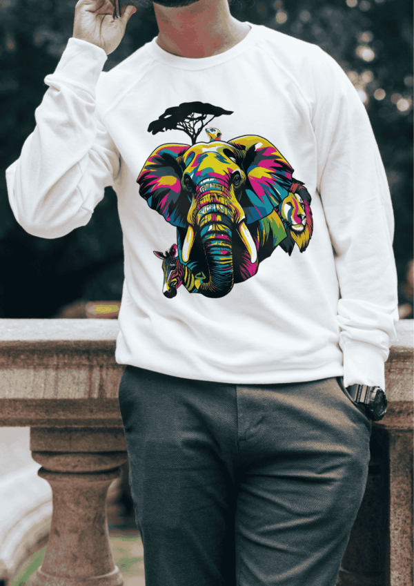 Dessin pop art animaux : pull savane – Image 4