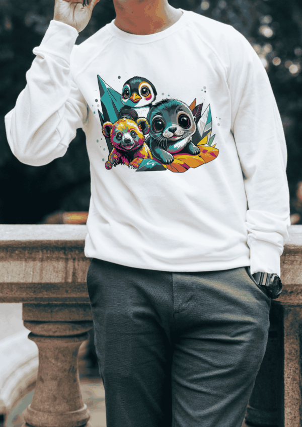 Pop art style : pull animaux polaires – Image 3