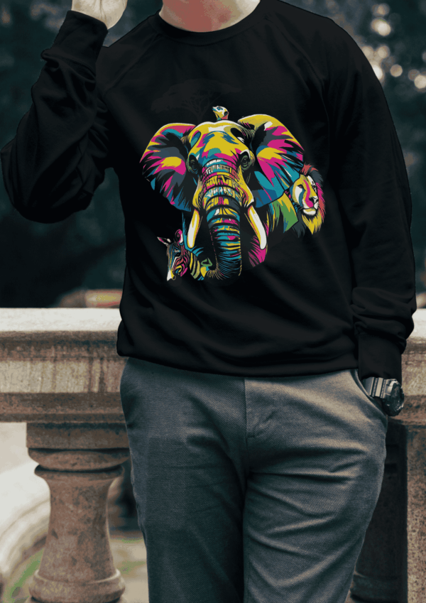 Dessin pop art animaux : pull savane – Image 3