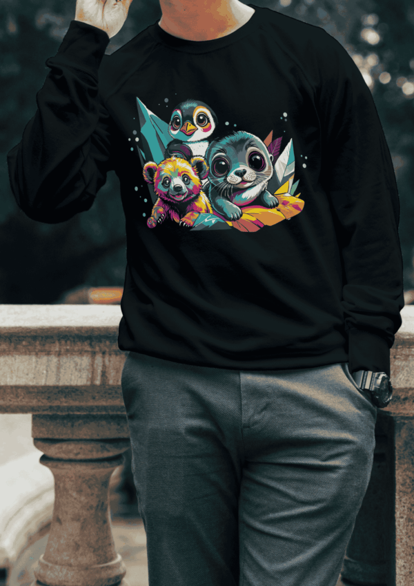 Pop art style : pull animaux polaires – Image 4
