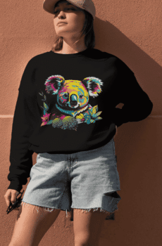 Pop art dessin : pull koala