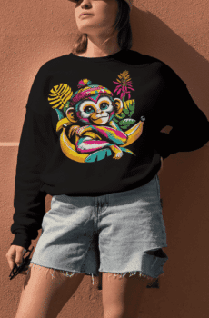 Idée pop art : pull singe