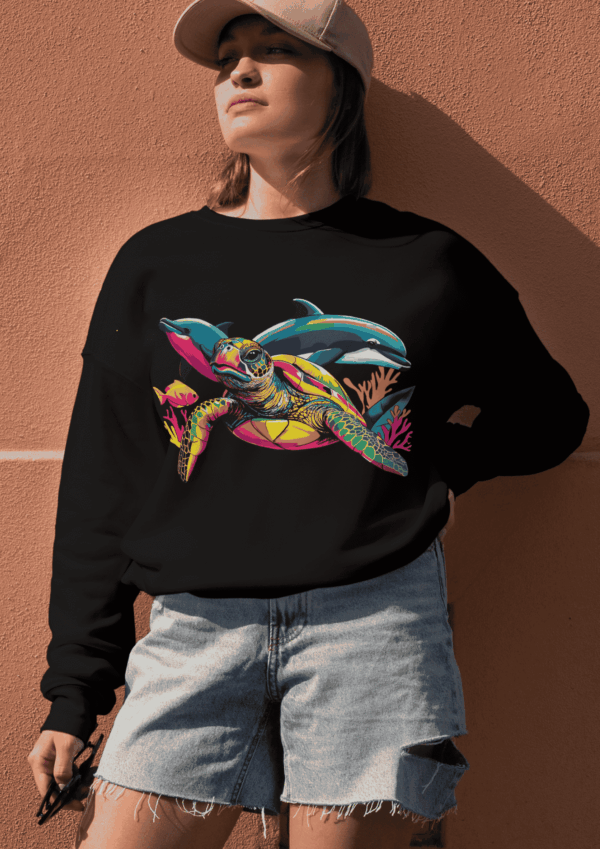Pull pop art : animaux marins – Image 2