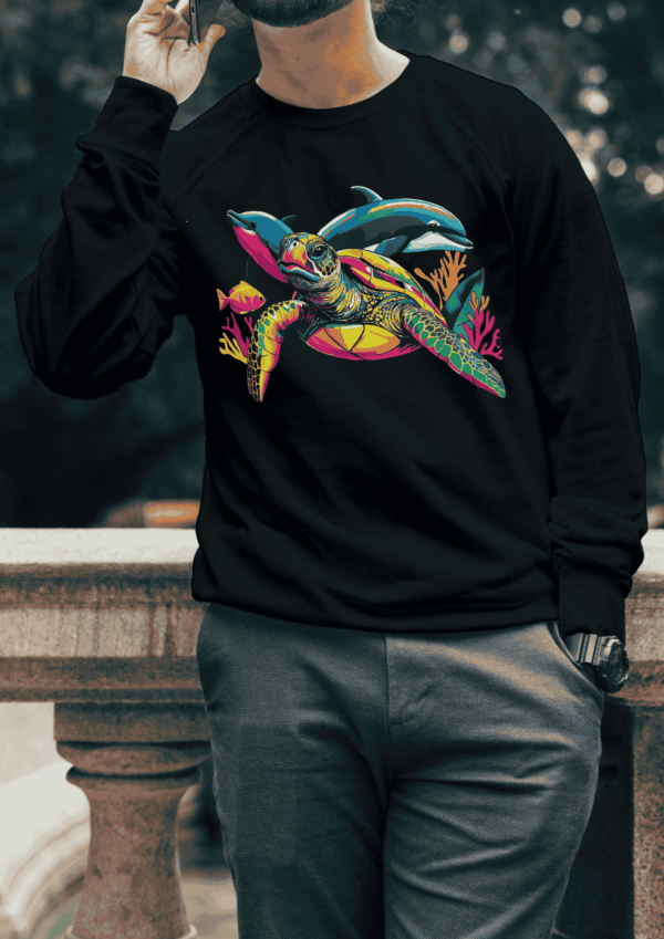 Pull pop art : animaux marins – Image 4