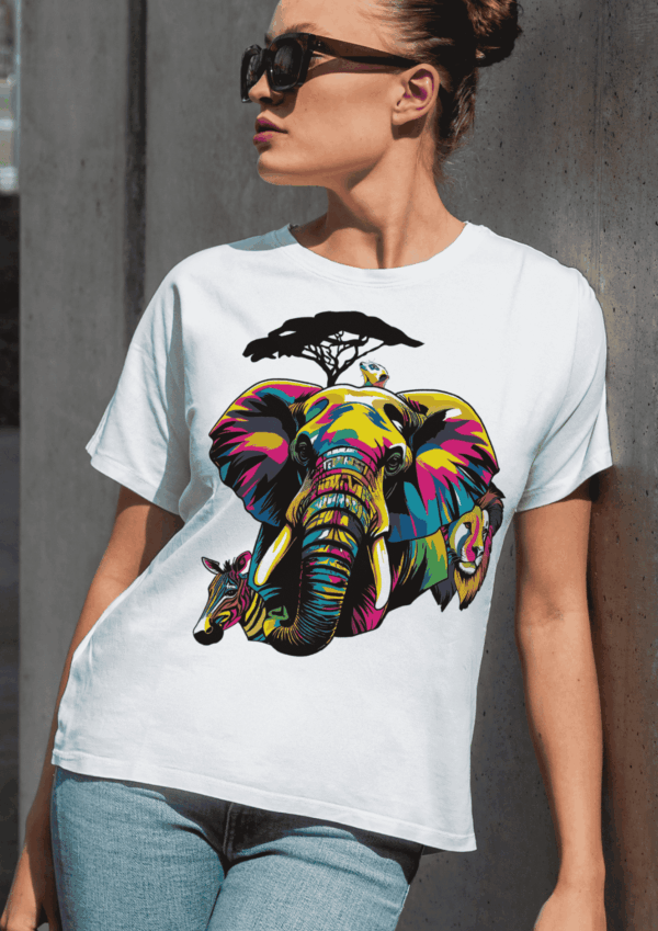 Pop art cadeau : t-shirt savane – Image 4