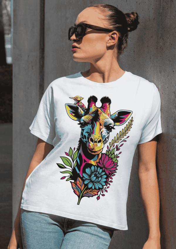 Pop art motif : t-shirt girafe – Image 3