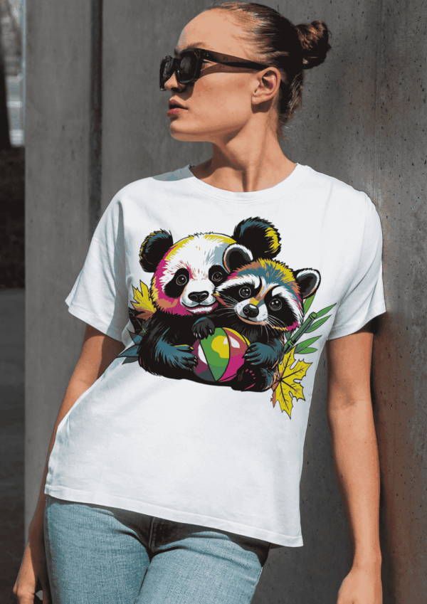 Pop art t shirt : panda – Image 4