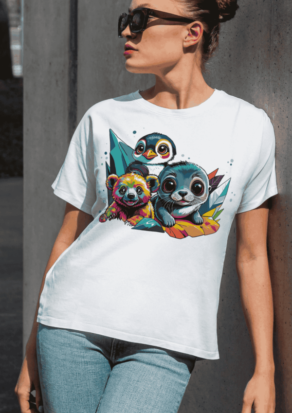 T shirt pop art : animaux polaires – Image 3