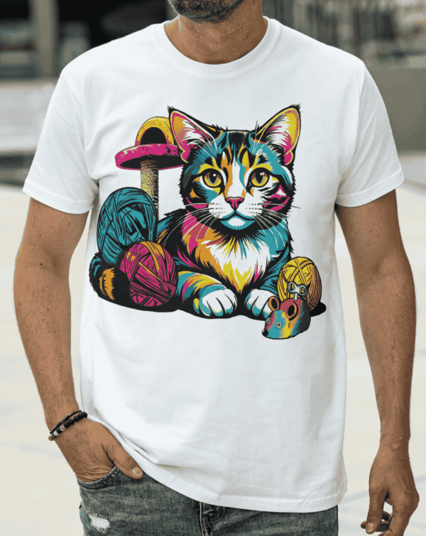 Pop art outfit : t-shirt chat – Image 2