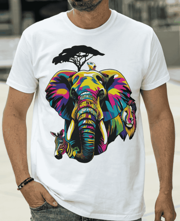 Pop art cadeau : t-shirt savane – Image 2