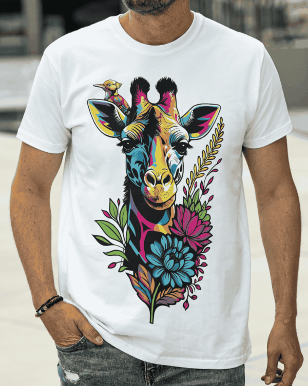 Pop art motif : t-shirt girafe