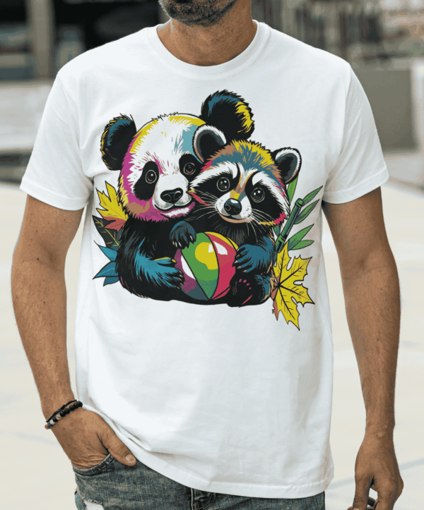 Pop art t shirt : panda – Image 2